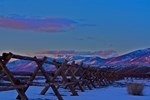 Fence at sunset